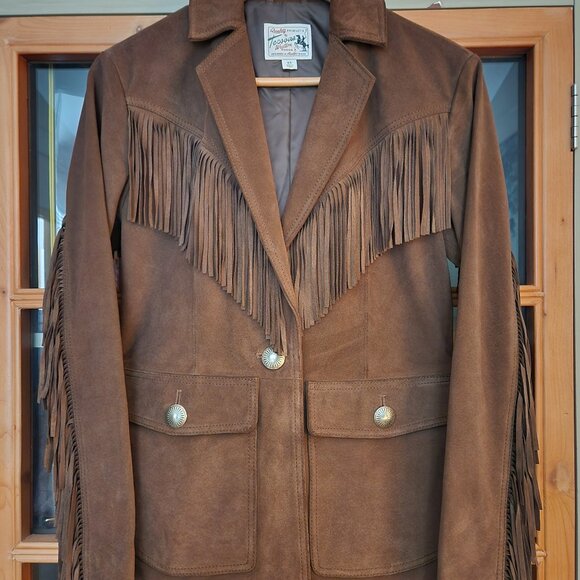 Tecovas Jackets & Blazers - NWT RARE Tecovas Coffee Brown Fringe Suede Jacket- Womens XS